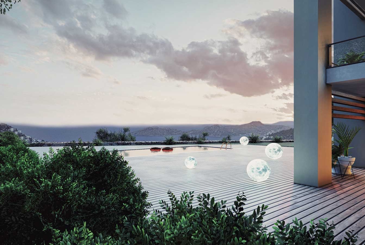 Sea view villa in Bodrum with private pool